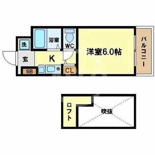 エステムコート大阪・中之島南【7階】の間取り