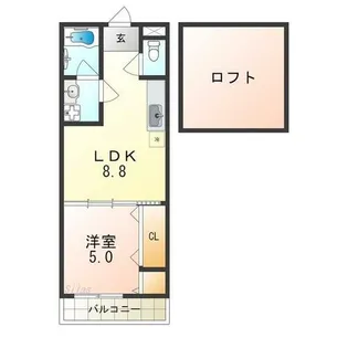 フローラ河内長野【2階】の間取り