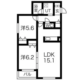 CASA MIYANOMORI【2階】の間取り