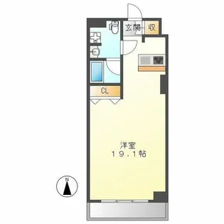 スクエア名駅南【2階】の間取り
