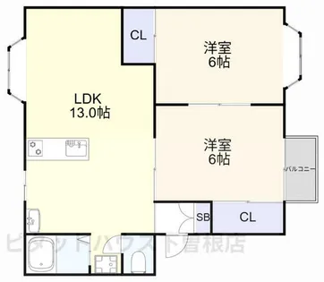 ベルエポック曽根【1階】の間取り