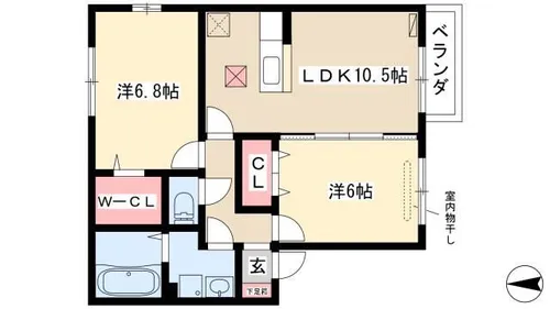 サンセール メゾン【1階】の間取り