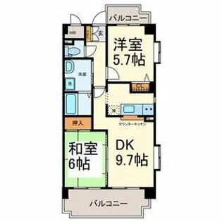 エクセレントみずの【5階】の間取り