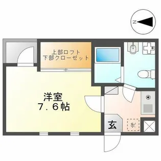 ノヴェル千代田【102号室】の間取り