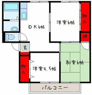 ルミエール永畑A棟【2階】の間取り