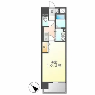 ヒルズ新栄2号館【403号室】の間取り