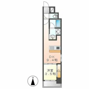 プレサンスロジェ千種内山【6階】の間取り