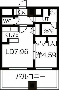 レガーロ美術館通【9階】の間取り