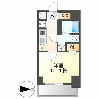 SHOKEN Residence名古屋NORTH【404号室】の間取り