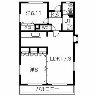 パルク山代【2階】の間取り