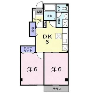 ソレアード小野A【1階】の間取り