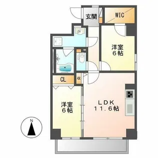トンシェトア【9階】の間取り