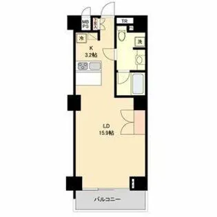 スクエア名駅南【4階】の間取り