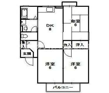 セジュール城北B棟【105号室】の間取り