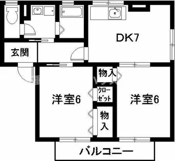 セジュール竹下【101号室】の間取り