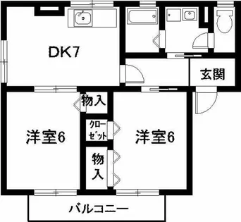 セジュール竹下【202号室】の間取り