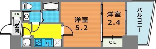 セレニテ神戸プリエ【1006号室】の間取り