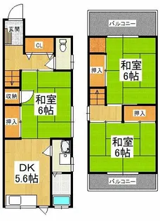 大阪府堺市東区野尻町【一戸建】の間取り
