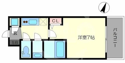 1Kの間取り画像