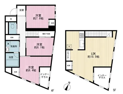福岡県春日市春日原北町3丁目【マンション】の間取り
