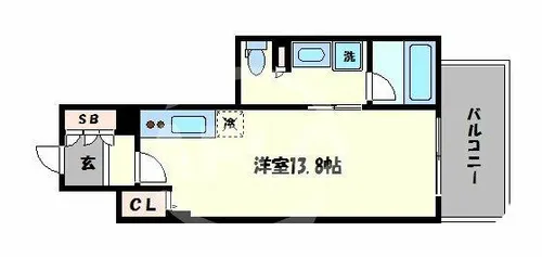 ロイヤルパークス桃坂【9階】の間取り