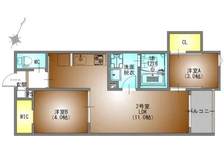 REGALEST上小田井【1階】の間取り