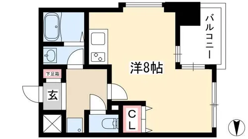 LaSante東別院【1001号室】の間取り