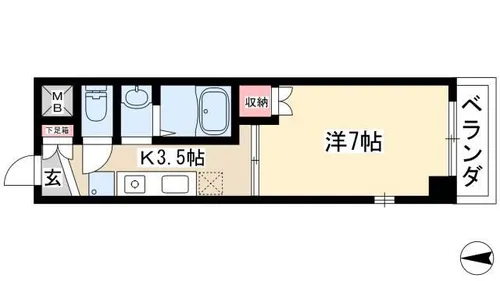 FULL HOUSE YAGOTO【6階】の間取り