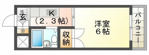 サザンハイツ【1階】の間取り