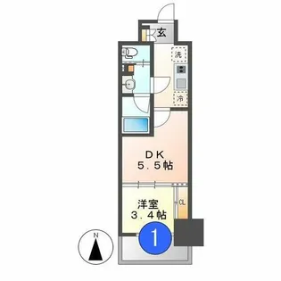 パークアクシス名古屋山王【5階】の間取り