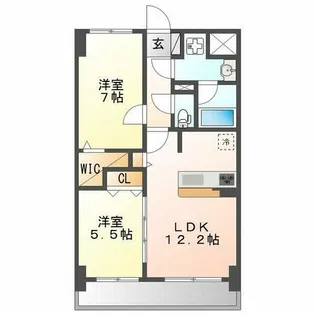 スタシオン川名公園【10階】の間取り