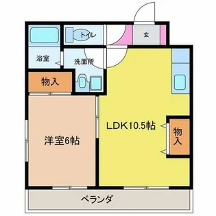 コーポゾンネ【3C号室】の間取り