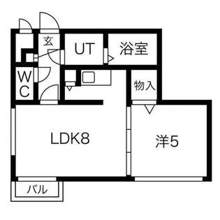 1LDKの間取り画像