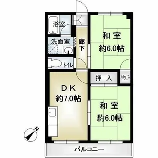 ハイツ山田南【3階】の間取り