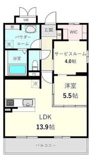 レトワール今川【203号室】の間取り