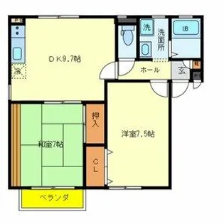 エストステーブル B棟【2階】の間取り