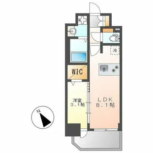 プレサンスNAGOYA覚王山【1101号室】の間取り