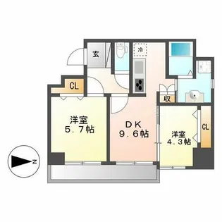 プライムコート【3階】の間取り