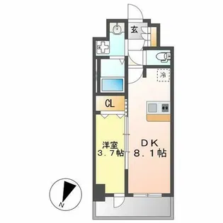 メイクスデザイン名駅南【5階】の間取り