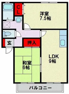 ウィンディア穴生【203号室】の間取り