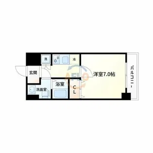 サムティ江坂JuReve【4階】の間取り