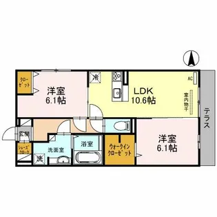 セレナイト【1階】の間取り