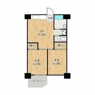 大阪府堺市南区桃山台2丁【マンション】の間取り