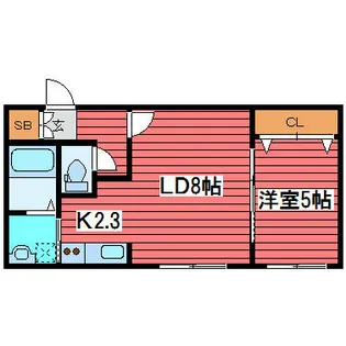 クラリス月寒西【2階】の間取り