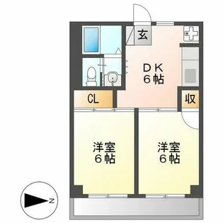 栄ビル【405号室】の間取り