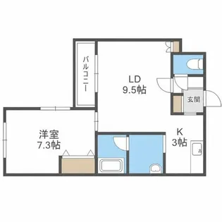 サンライズN25【3階】の間取り