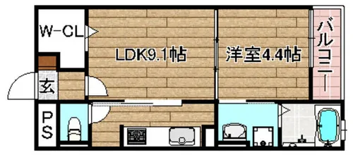 ルミナスハート【2階】の間取り