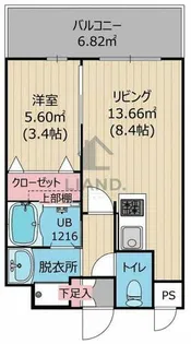 クラシックコート鳥飼【4階】の間取り