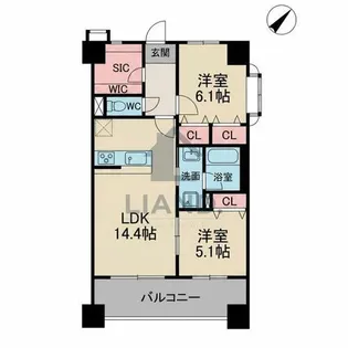 DIA CAFUNE【6階】の間取り