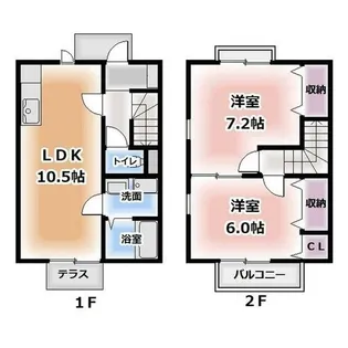 愛知県岩倉市石仏町天王【テラスハウス】の間取り